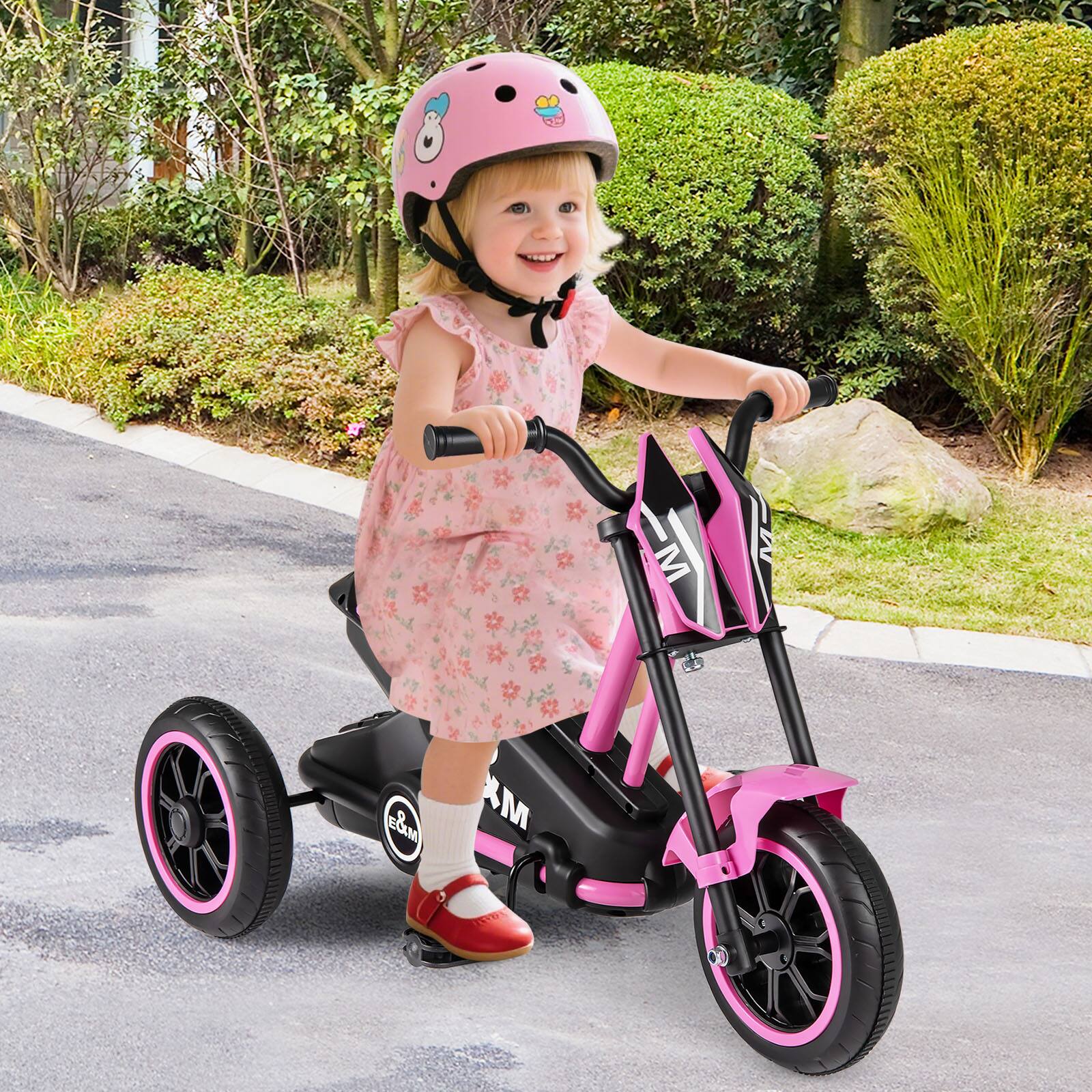 Alt View 1. Gymax - Gymax Kids Tricycle w/Foot Pedals Forward/Backward Steering Handlebars Aged 3+ Pink - Pink.
