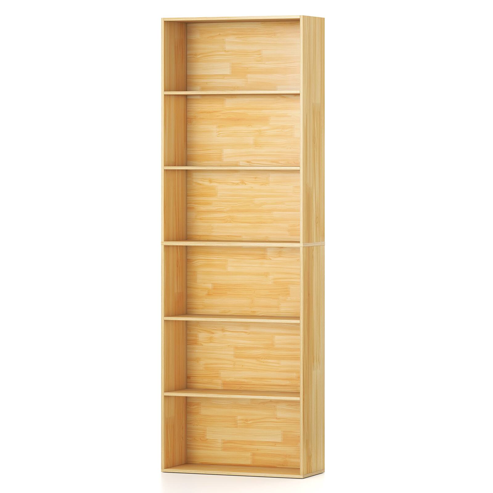 Alt View 8. Gymax - Gymax 2PCS 6-Tier Bookshelf w/Open Shelves Anti-Tipping Kits for Living Room Bedroom - White.