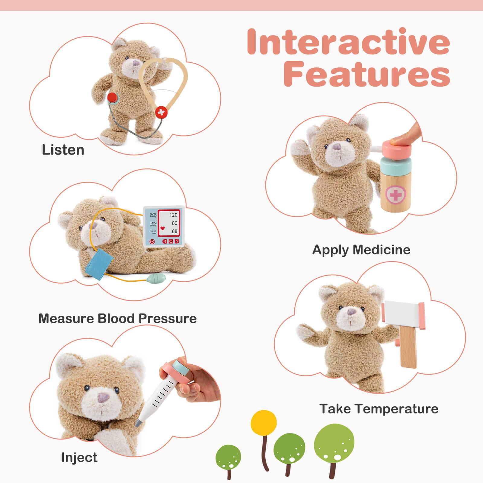Interactive Features

- Listen
- Measure Blood Pressure
- Inject
- Apply Medicine
- Take Temperature