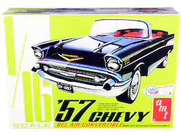 Skill 3 Model Kit 1957 Chevrolet Bel Air Convertible 2-in-1 Kit 1/16 Scale Model by AMT - Multi