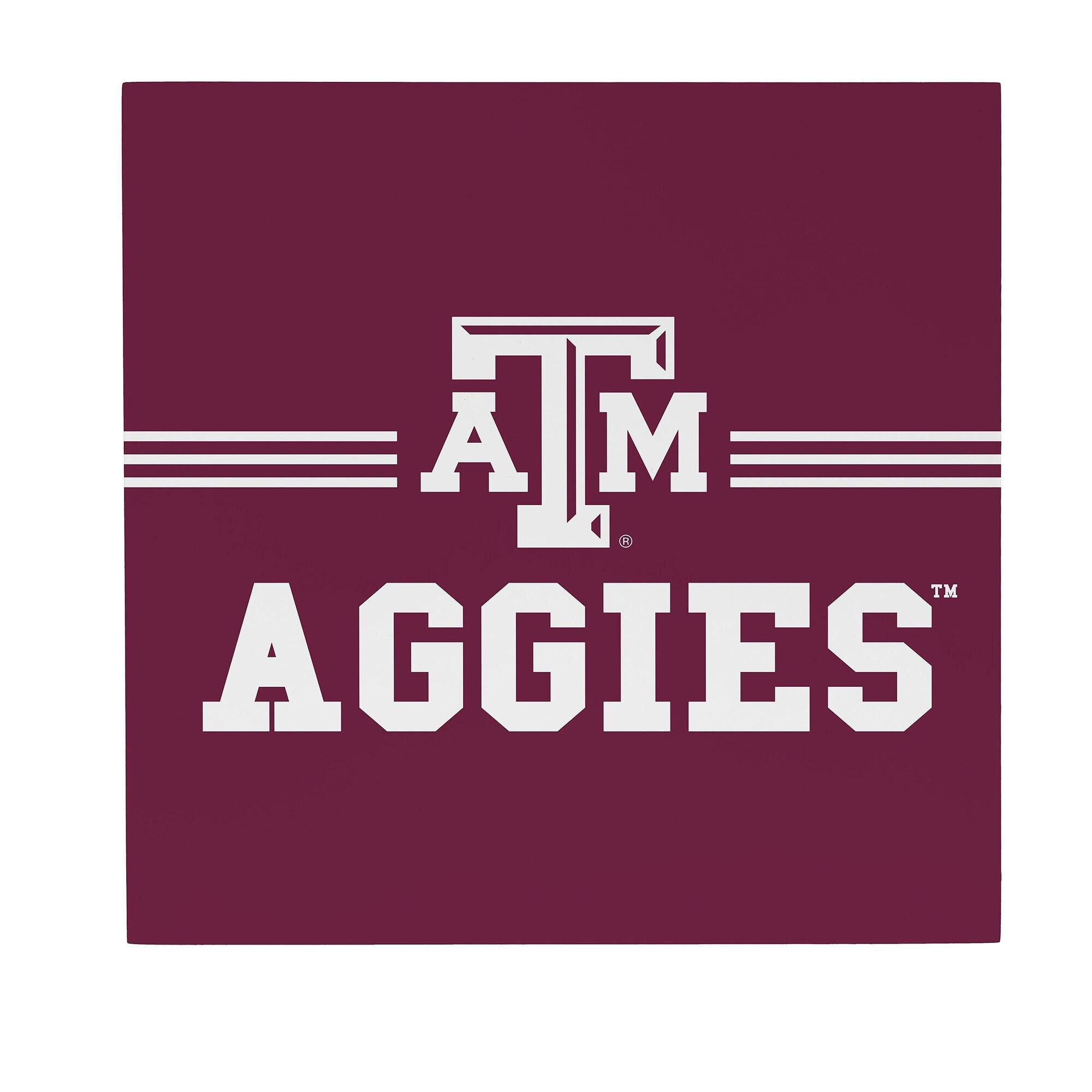 Texas A&M Aggies 12" x 12" Wood Wall Sign