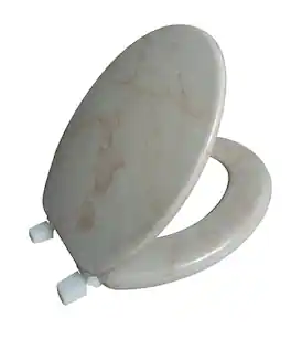 J&V TEXTILES - Marble Round Toilet Seat - Beige