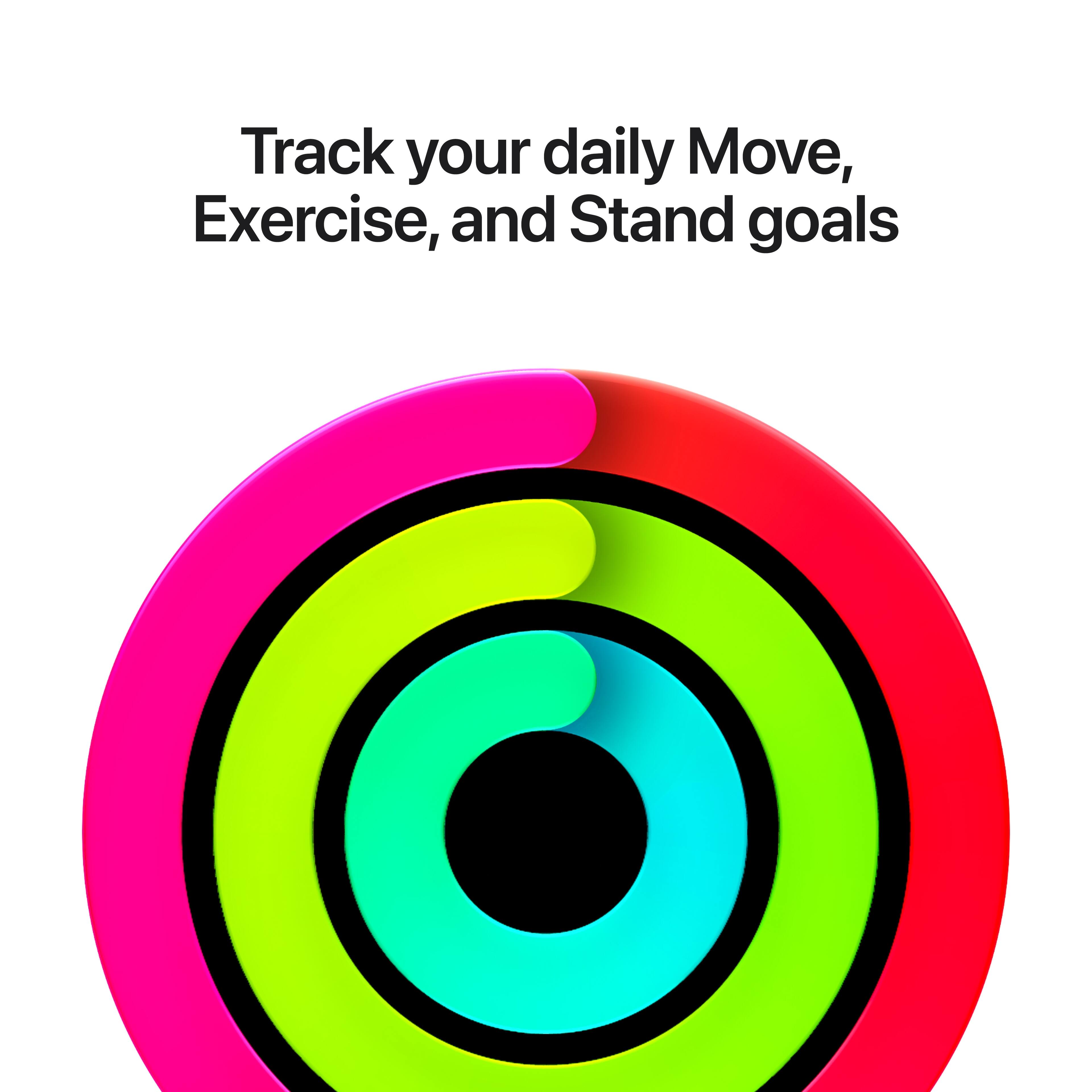 Track your daily Move, Exercise, and Stand goals