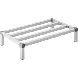 VEVOR - Aluminum Dunnage Rack, 36” x 20” Commercial Food Floor Rack, 8” Off the Floor, 1000 lbs Capacity All-Welded - metallic color