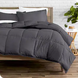 Hivvago - Full/Double Size All Season Super Soft Down Alternative Comforter Set Grey - Gray