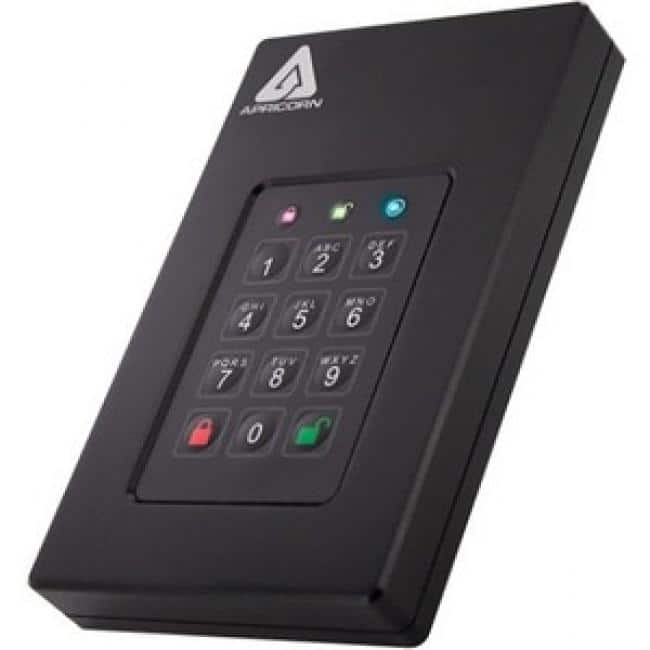 Apricorn - Aegis Fortress 5 TB Hard Drive - External - USB 3.0 - Unknown
