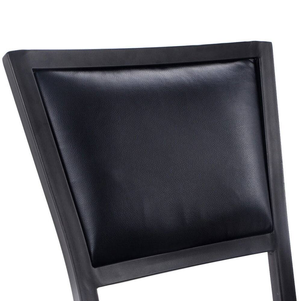 Back. Pefilos - Set of Metal Folding Dining Chair with Space Saving Design Lounge Chair Room Chair for Kitchen - Black.
