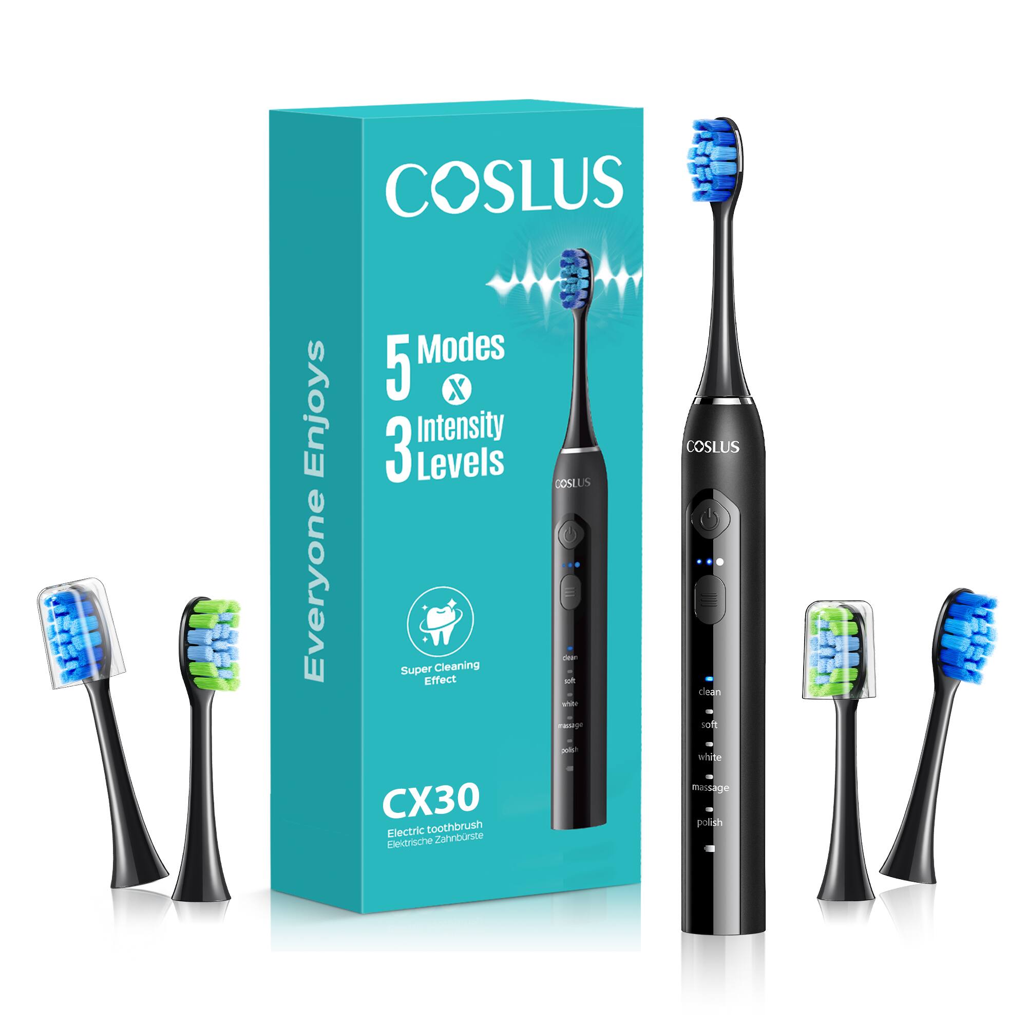 COSLUS - CX30 Sonic Electric Toothbrush for Kids & Adults,5 Modes 3 Intensity Levels for Sensitive Teeth & Braces price history on PriceWatchPro