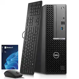 Dell - Refurbished Excellent - XE4 SFF Desktop PC | Intel Pentium G7400 | 8GB RAM | 256GB SSD | KB & Mouse | Wi-Fi | Win11Pro - Black