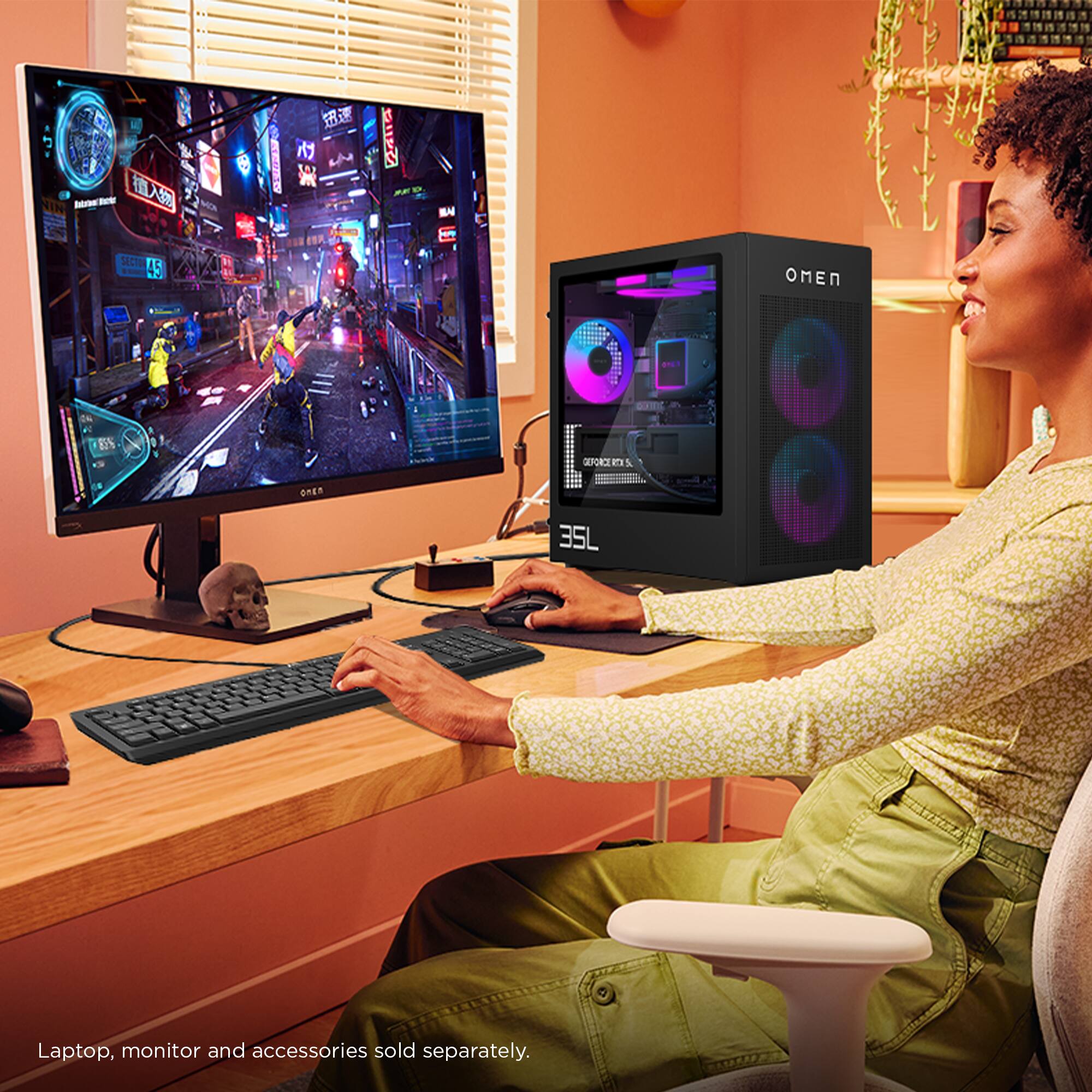 Laptop, monitor and accessories sold separately.