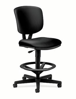 HON - Volt SofThread Leather Drafting Chair - Black