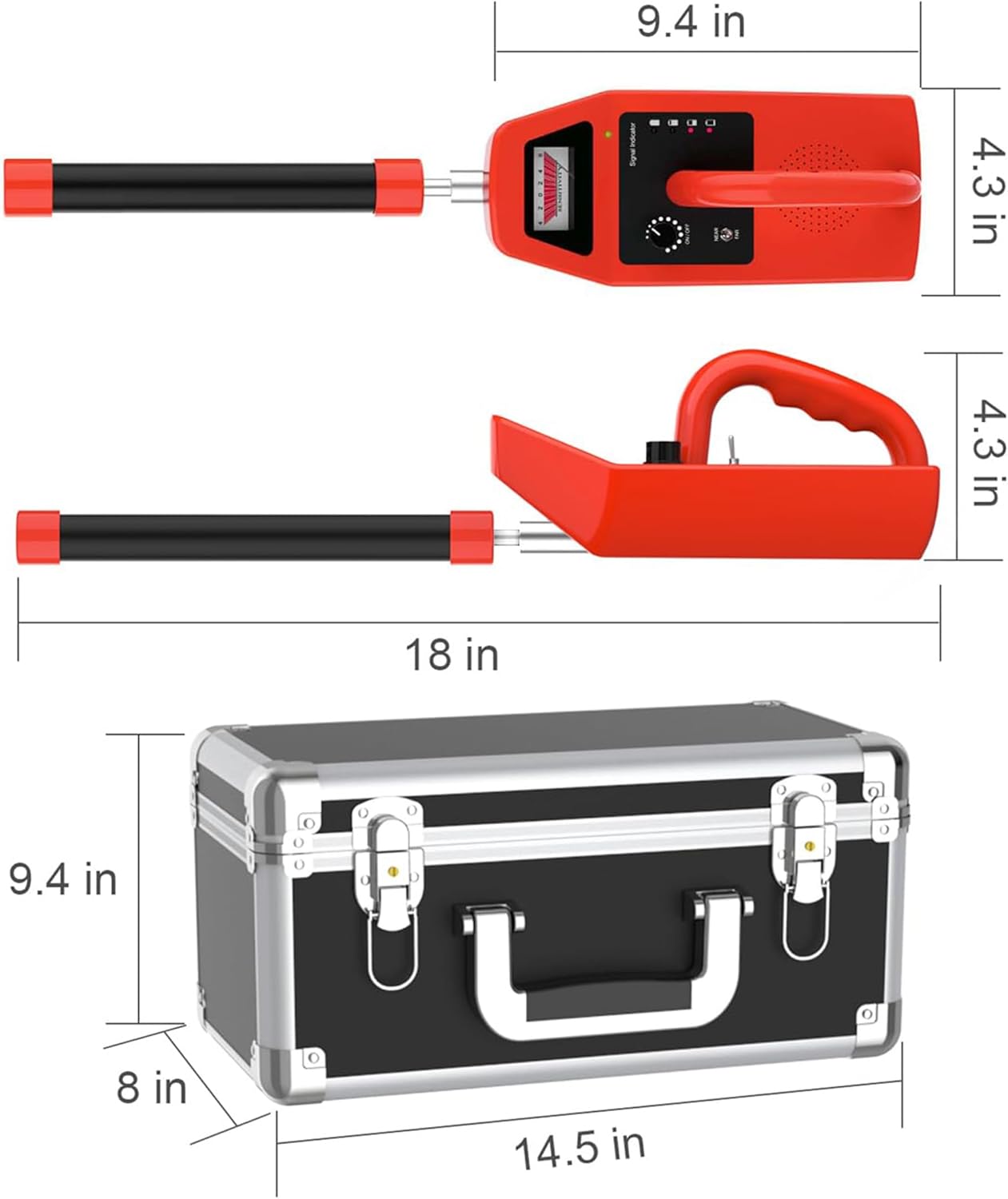 Back. Aukfa - 512Hz Locator & Sonde Transmitter Kit - For Sewer Camera Models 10DX1/10DZ/7DVE/7DA/L09D/7GY60A.