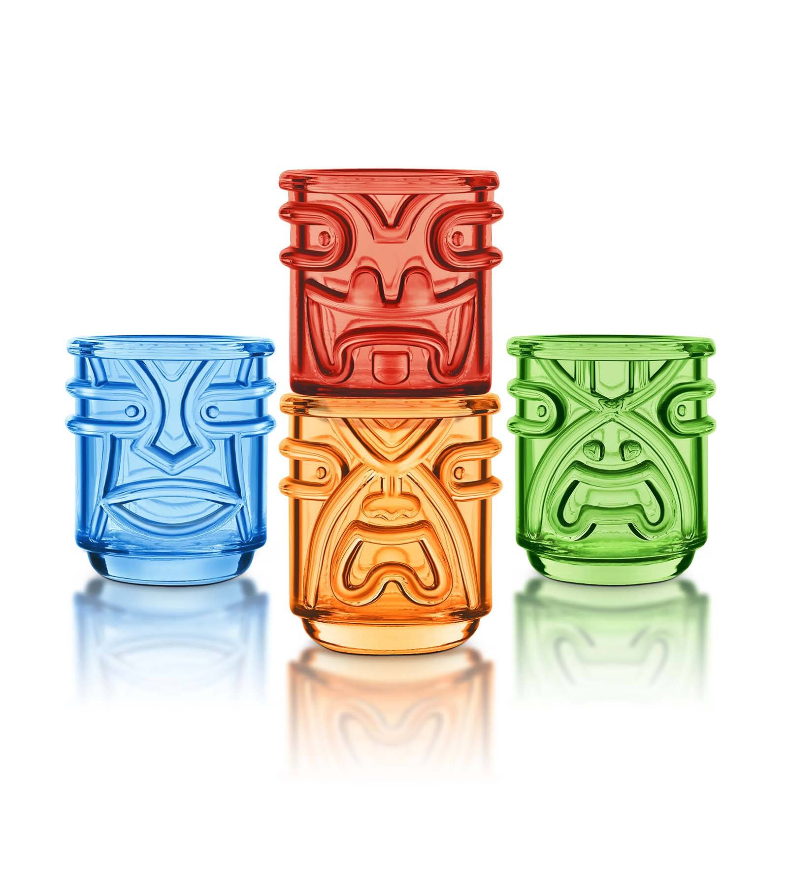 Alt View 1. Final Touch - Tiki Tumbler Glasses - Set of 4, Multicolor - Multicolor.