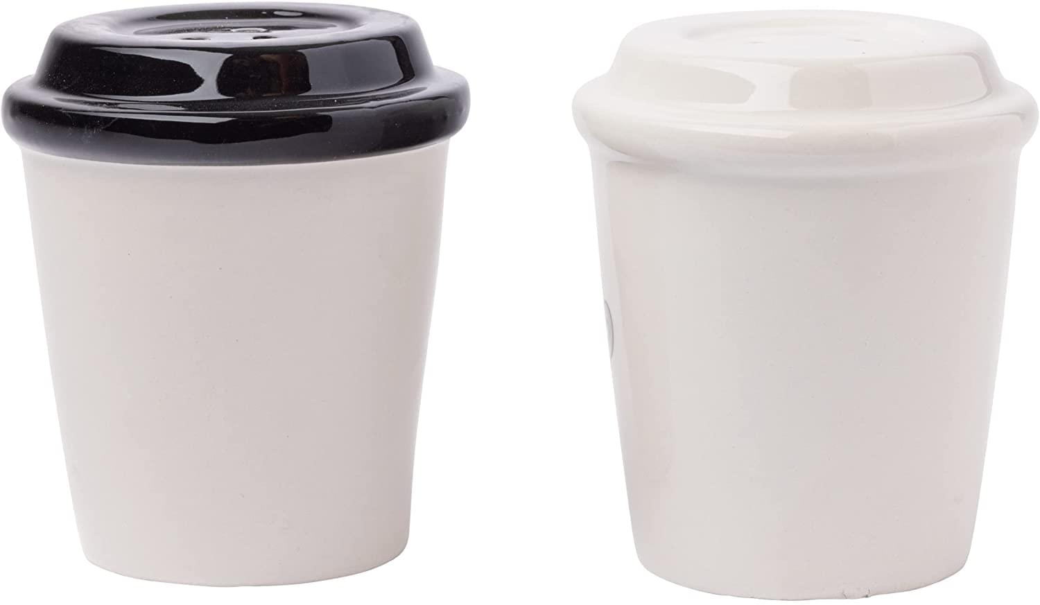 Alt View 1. Silver Buffalo - Friends Central Perk To-Go Cups Ceramic Salt and Pepper Shaker Set - White.