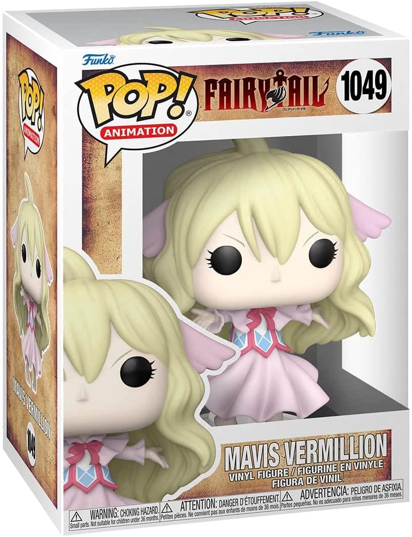 POOP Tuak Funk 1 POP! FAIRYTAIL 1049  
ANIMATION  
VINYL FIGURE / FIGURINE EN VINYLE / FIGURA DE VINIL  
MAVIS VERMILLION  
ADVERTENCIA: PELIGRO DE ASFIXIA.  
WARNING: CHOKING HAZARD.  
ATTENTION: DANGER D'ÉTOUFFEMENT.  
Pequeñas piezas. Ne convient pas aux enfants de moins de 36 mois.  
Small parts. Not suitable for children under 36 months.  
Partes pequeñas. No es adecuado para niños menores de 36 meses.
