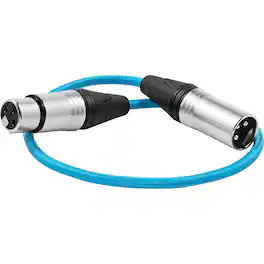 Kondor Blue - 18" 3-Pin XLR Male to 3-Pin XLR Female Audio Cable for On-Camera Mics