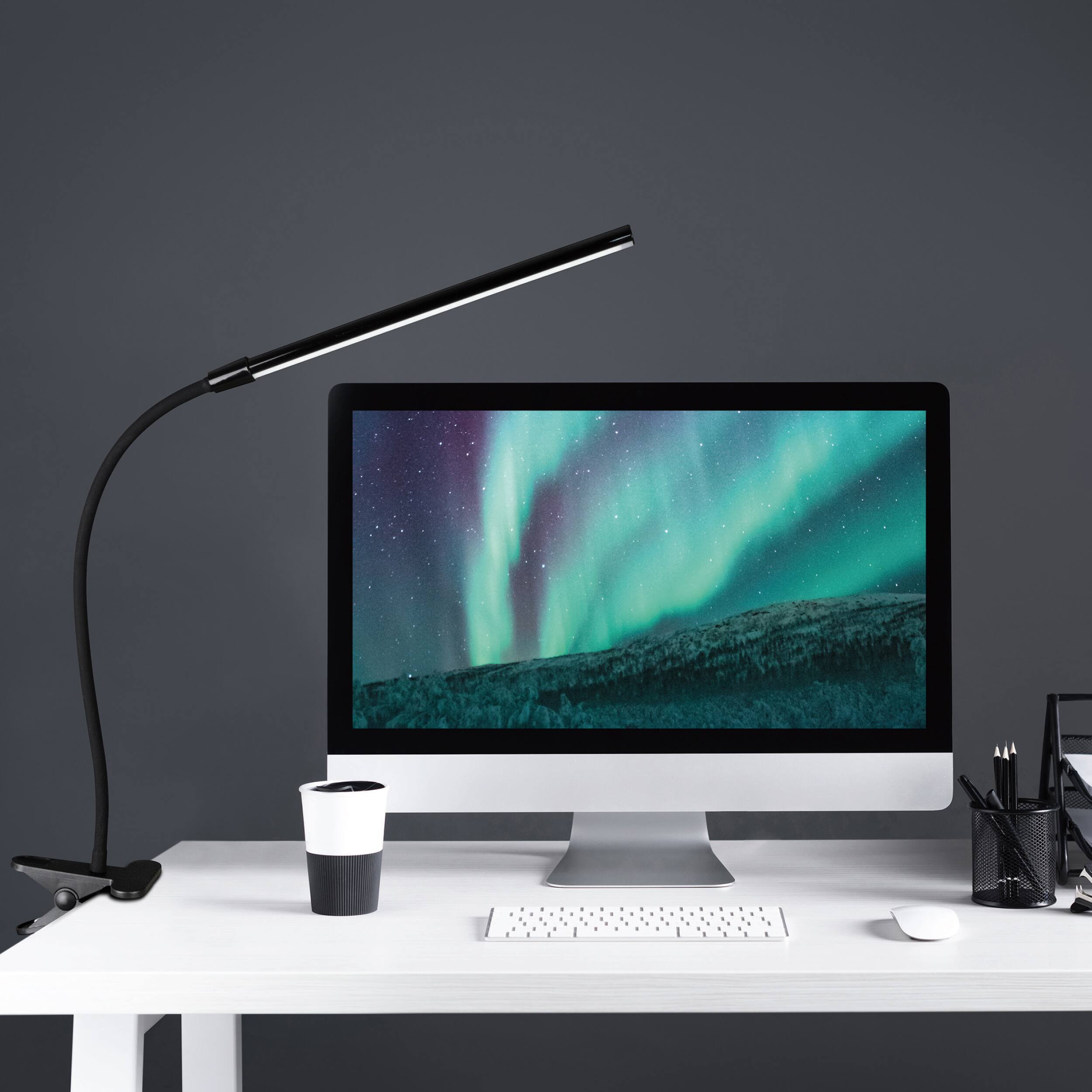 Alt View 1. OttLite - Clip-On LED Easel Lamp - Black.