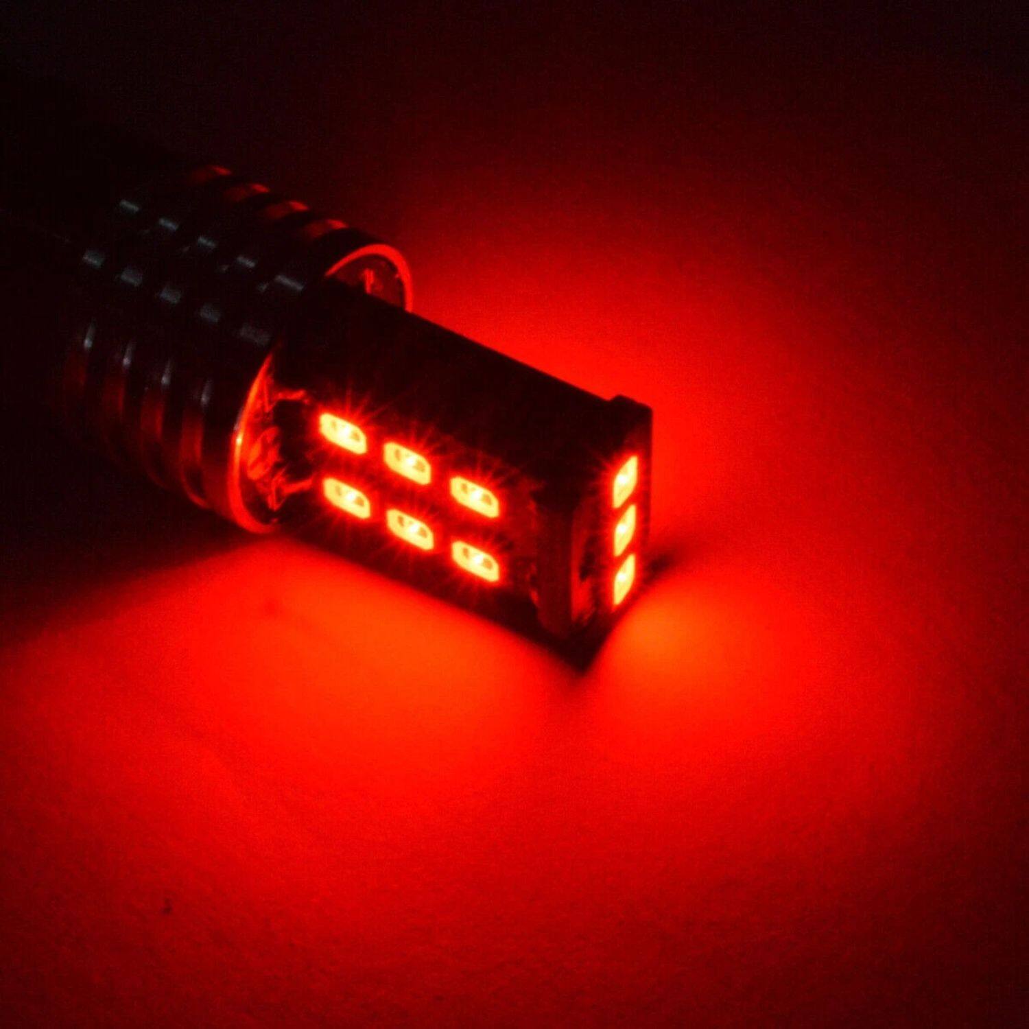 Alt View 1. Home Collection - 4× 3157 Red LED Strobe Brake Light Bulbs – Flashing Tail, Stop & Parking Lights.