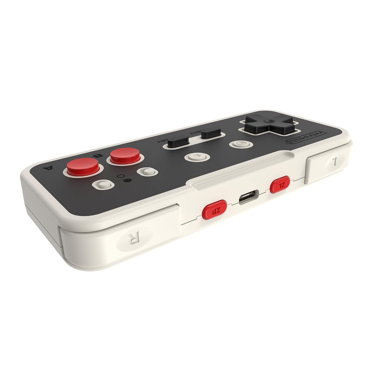 Left. Retro-Bit - Retro-Bit Origin 8 Wireless Controller for Original NES, PC/Windows, MacOS, USB Devices, Switch Online - Classic - Black.
