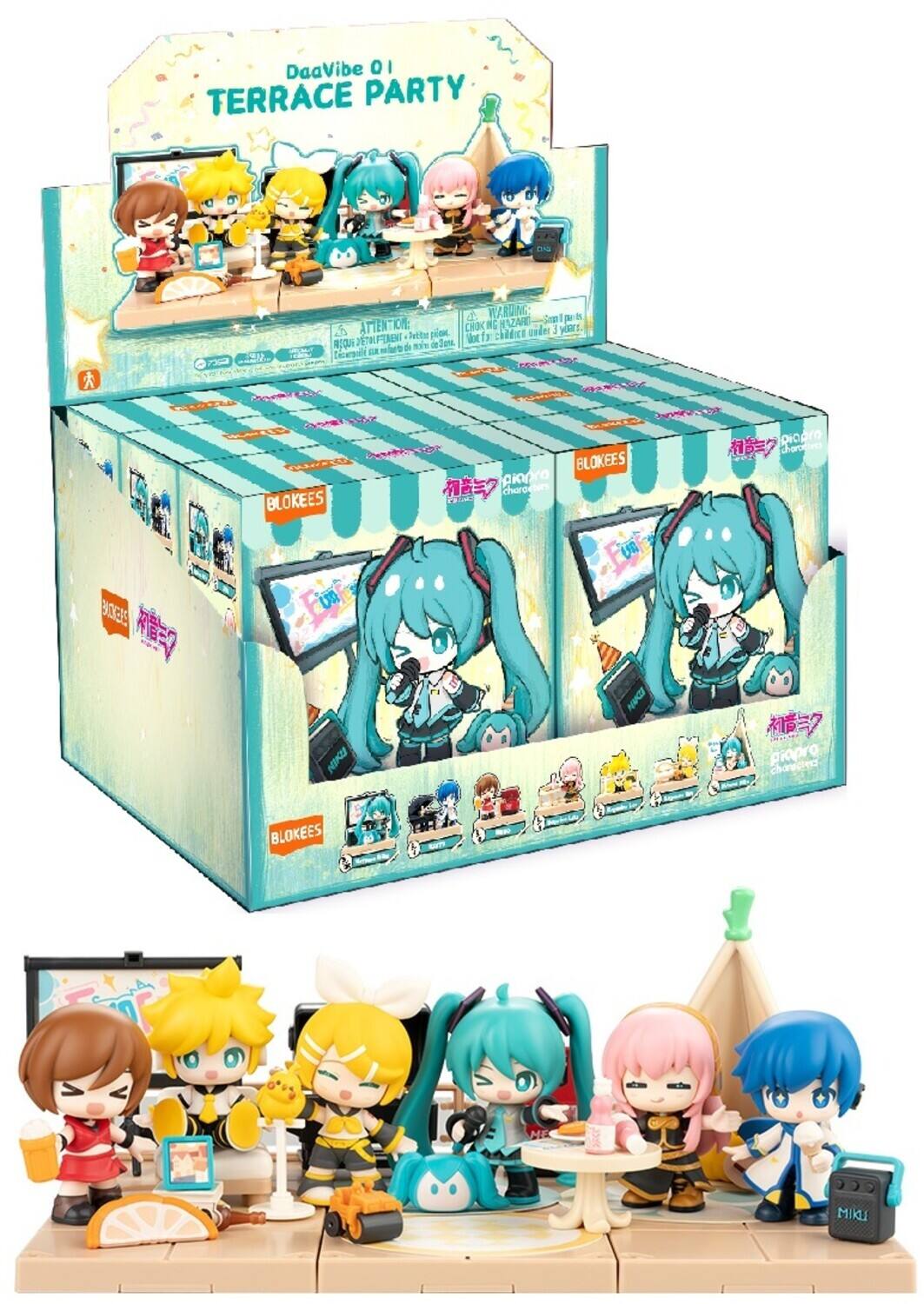 PopMarket - Blokees - Hatsune Miku - DaaVibe Series - 01: Terace Party Model Kit 6ct Display - COLLECTIBLES - Multicolor