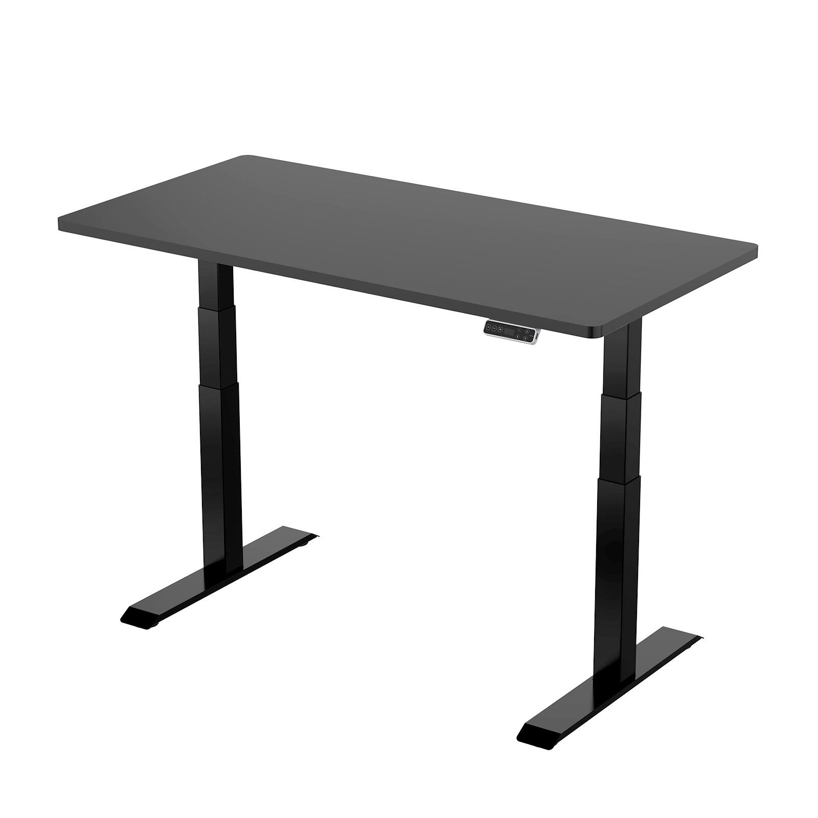 Angle. FlexiSpot - FlexiSpot E7 55''W Electric Adjustable Standing Desk Chipboard, Black/Black - Black.