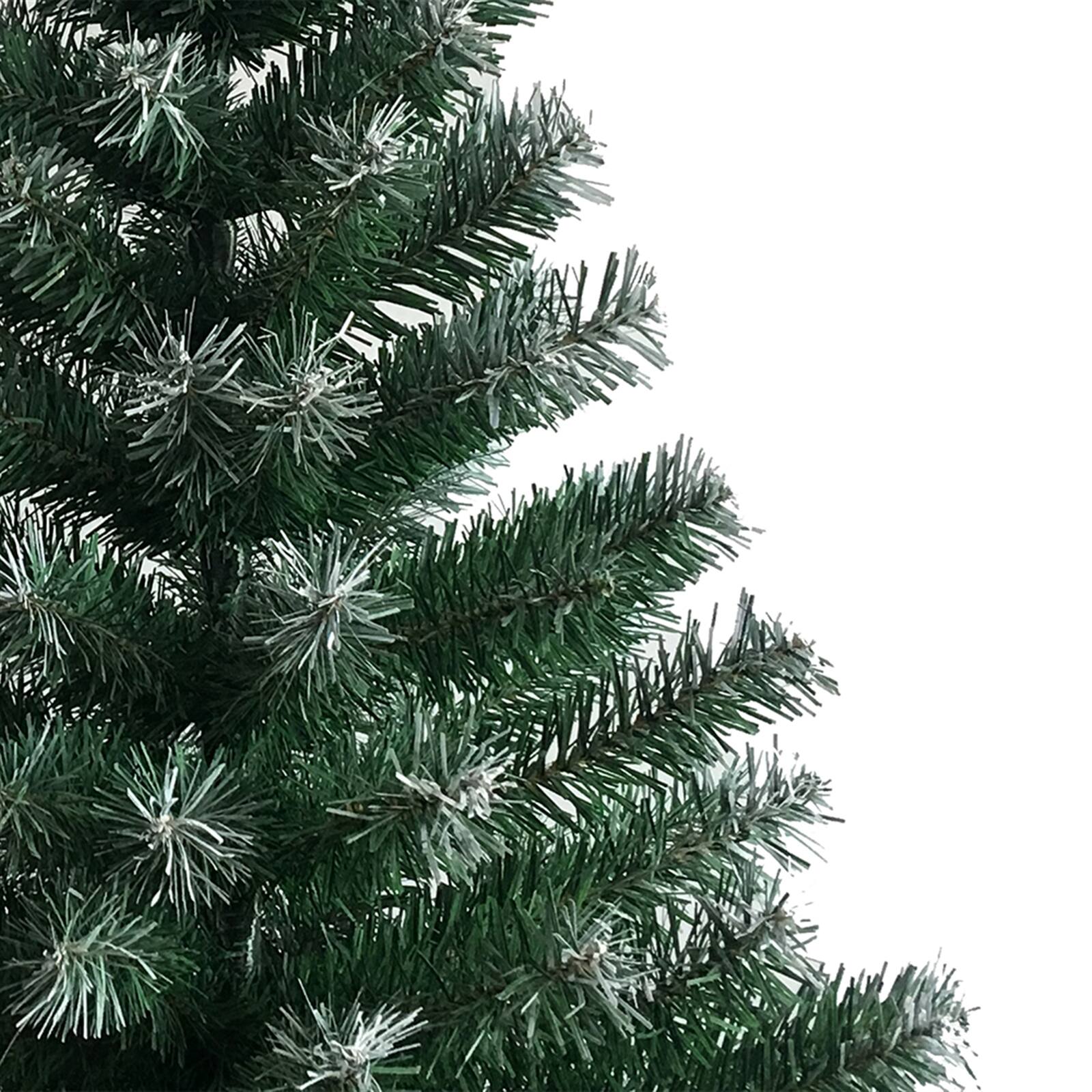 Alt View 3. VAVSEA - 6 ft White & Green Artificial Christmas Tree, 650 Tips Unlit Xmas Tree with Iron Stand for Indoor Holiday Decor - Green.