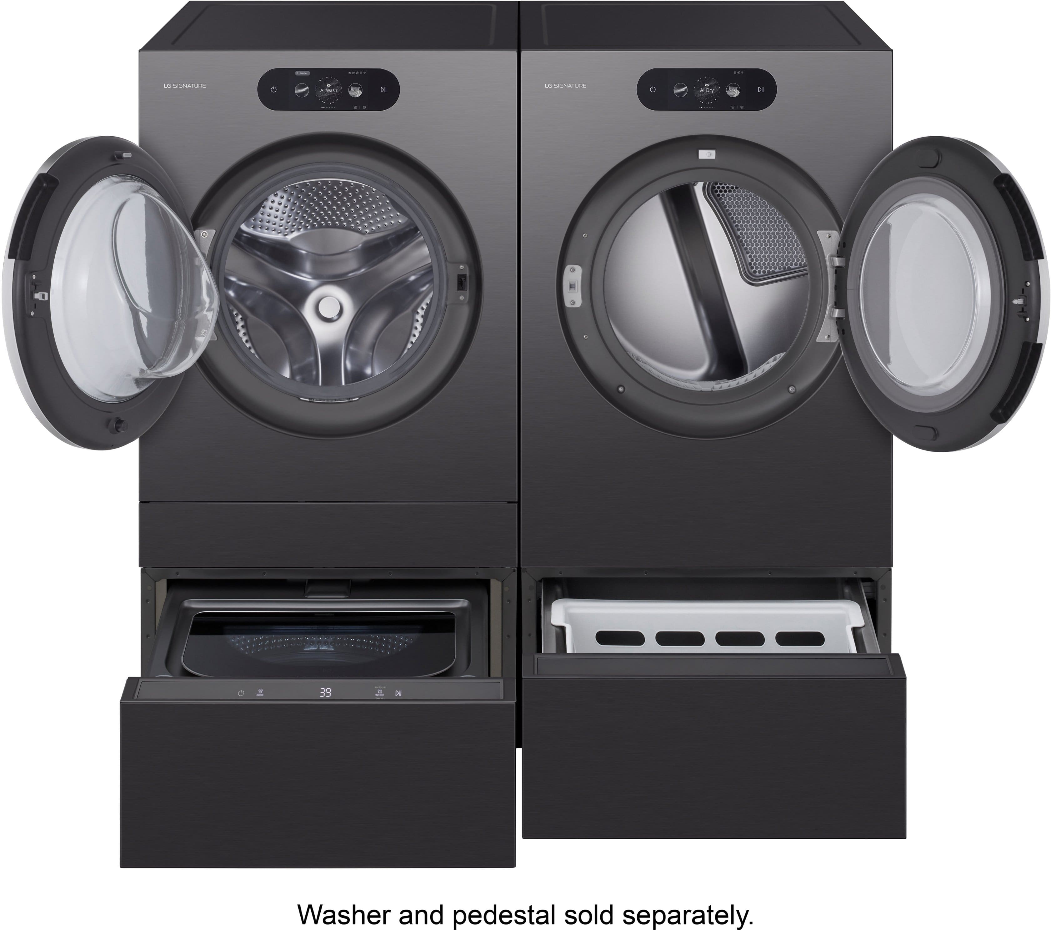 Washer and pedestal sold separately.