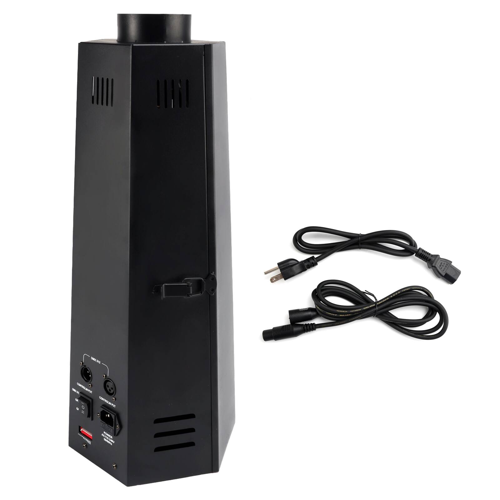 Front. Topteng - 200W DMX512 Flame Spraying Projector - Mushroom Fire Effect,Adjustable Height,Aerosol Stage FX Machine for DJ Party Show.