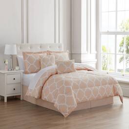 Kathy Ireland - 6 Piece Trellis Oversized Comforter Set - Blush