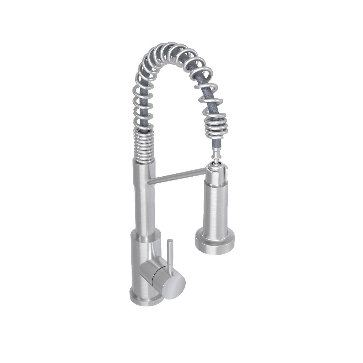 Alt View 2. Ropilly - Ropilly Single Handle Kitchen Faucet, Brushed Nickel Finish, Modern High Arc Spring Design - Brushed Nickel.