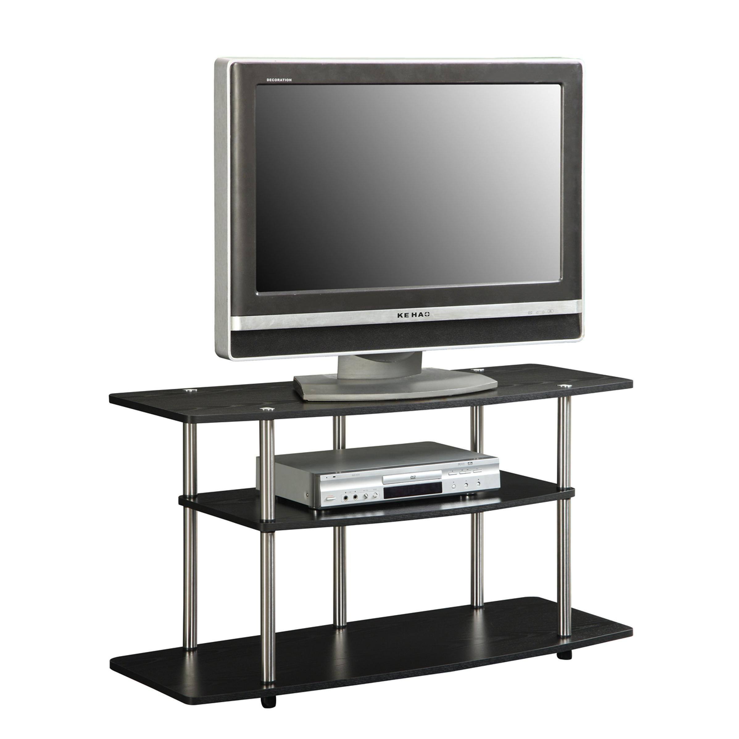 Alt View 1. Hirose Alice - Designso No Tools 46 Inch 3 Tier Wide Tv Stand Black Available in Multiple FinishesFor TVs up to 43 Inches Wid... - Black.