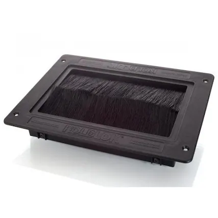Front. RackSolutions - RackSolutions KoldLok Integral Raised Floor Brush Insert - Black.