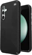 Front. Speck - Speck Presidio2 Grip Case for Samsung Galaxy S23 FE - Black/Slate Grey.
