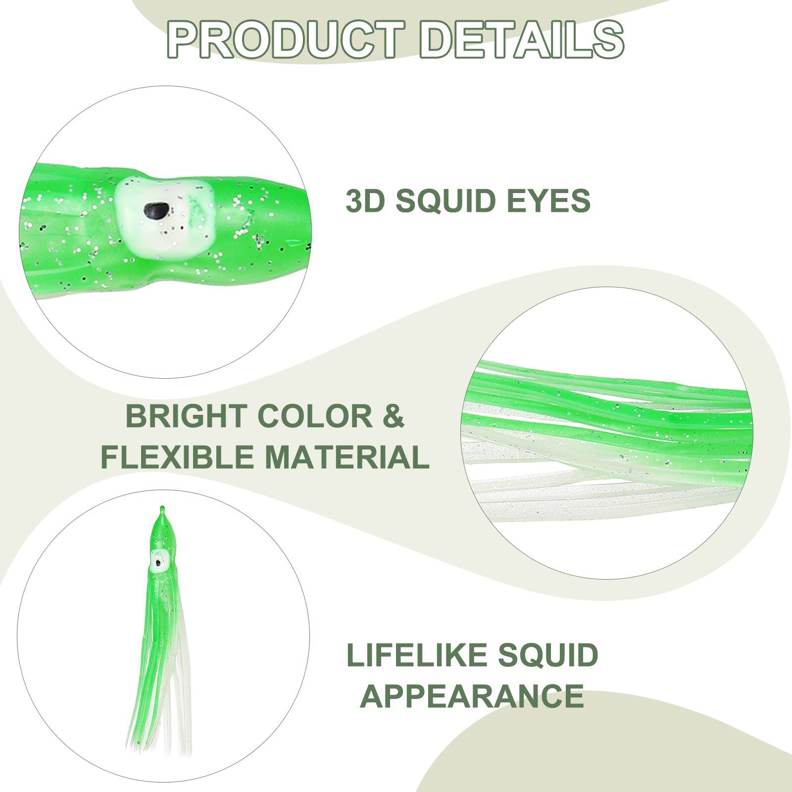 PRODUCT DETAILS

- 3D SQUID EYES
- BRIGHT COLOR & FLEXIBLE MATERIAL
- LIFELIKE SQUID APPEARANCE