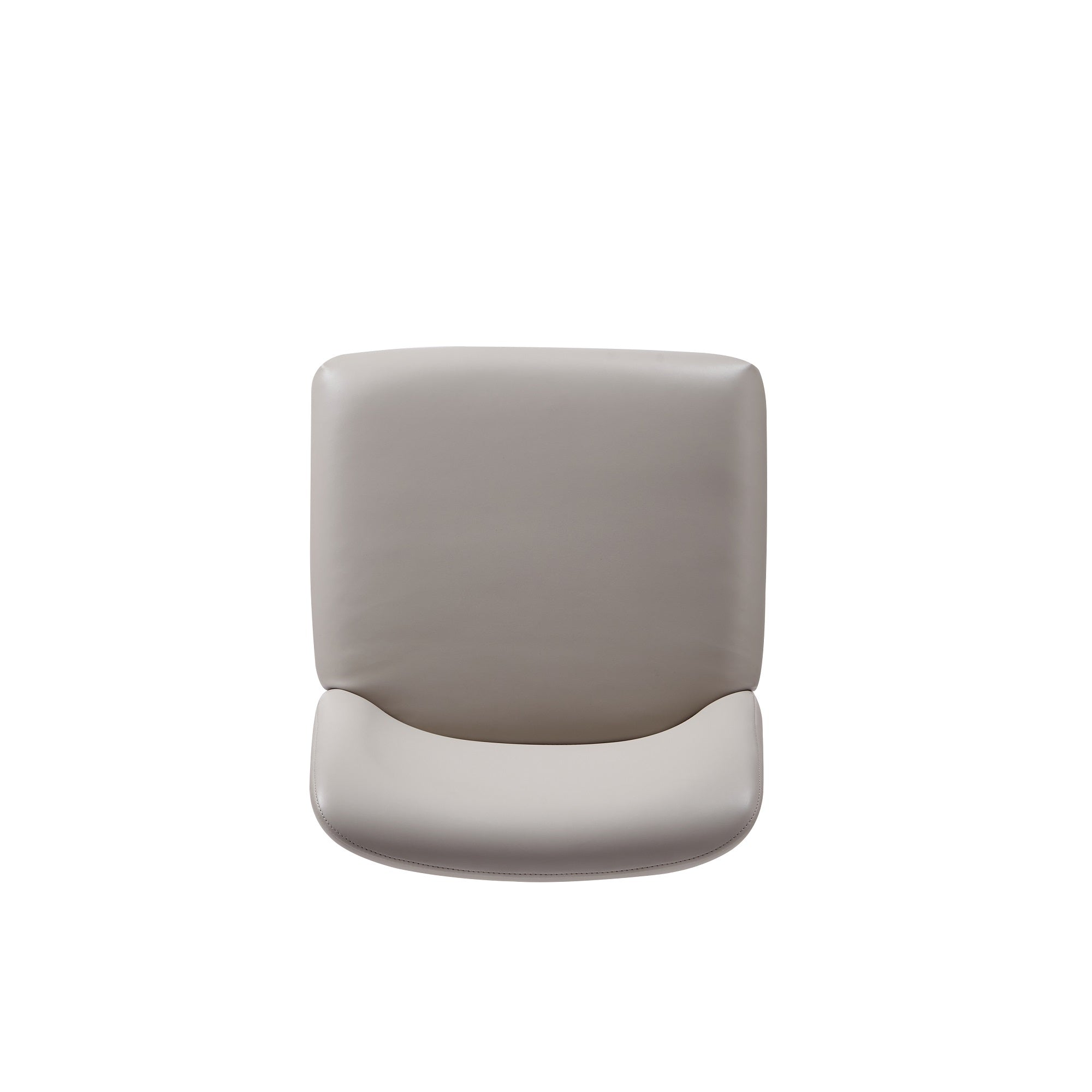 Alt View 4. Manhattan Comfort - Serena Modern Metal Vegan Leather Dining Chair - Set of 2 - Light Gray.