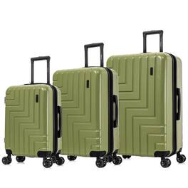 DUKAP - Zahav Lightweight Hardside Spinner 3 Piece Luggage Set 20"/24"/28" - Green