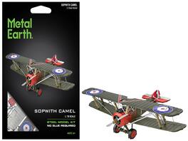 Sopwith Camel WWI British Royal Flying Corps Aircraft Steel Model Kit Moderate Difficulty Metal Earth - Multi