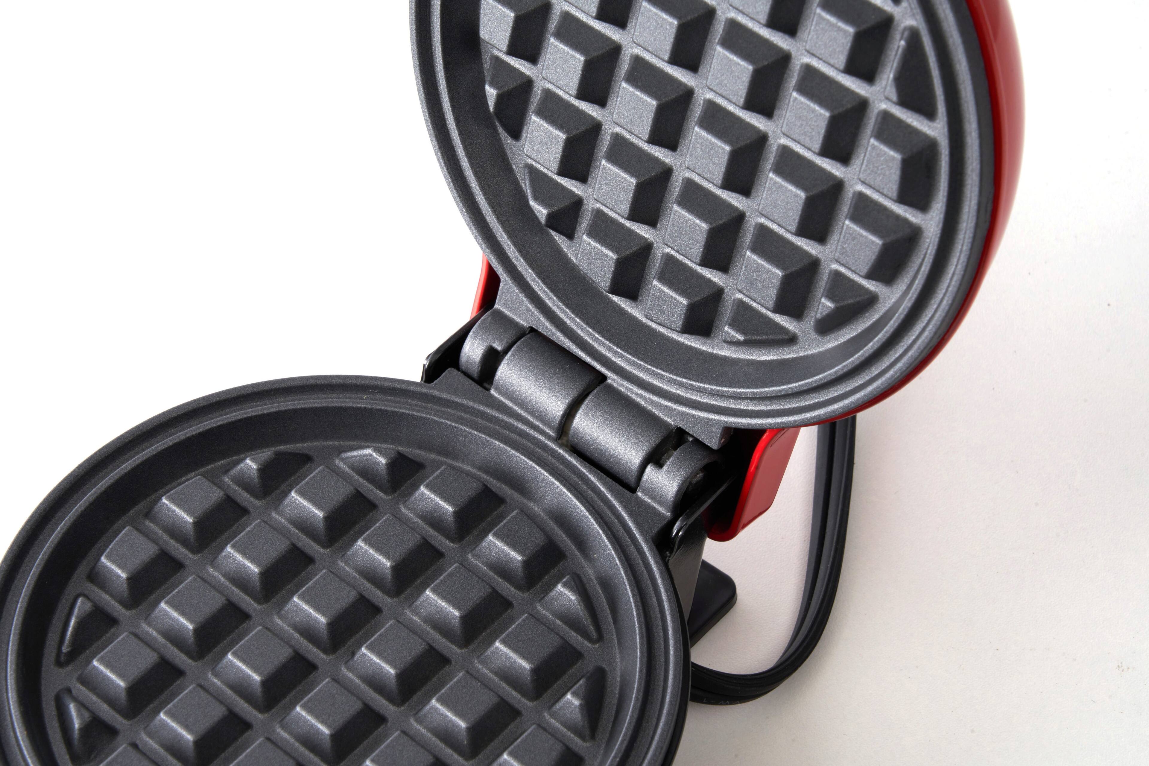 Alt View 5. Uber Appliance - Uber Appliance Mini Waffle Maker - Create Delicious Mini Waffles in Minutes - Red.