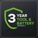 3 YEAR TOOL & BATTERY WARRANTY