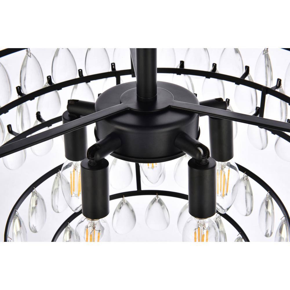 Alt View 1. Elegant Lighting - Mila 18 inch flush mount in black - Black.