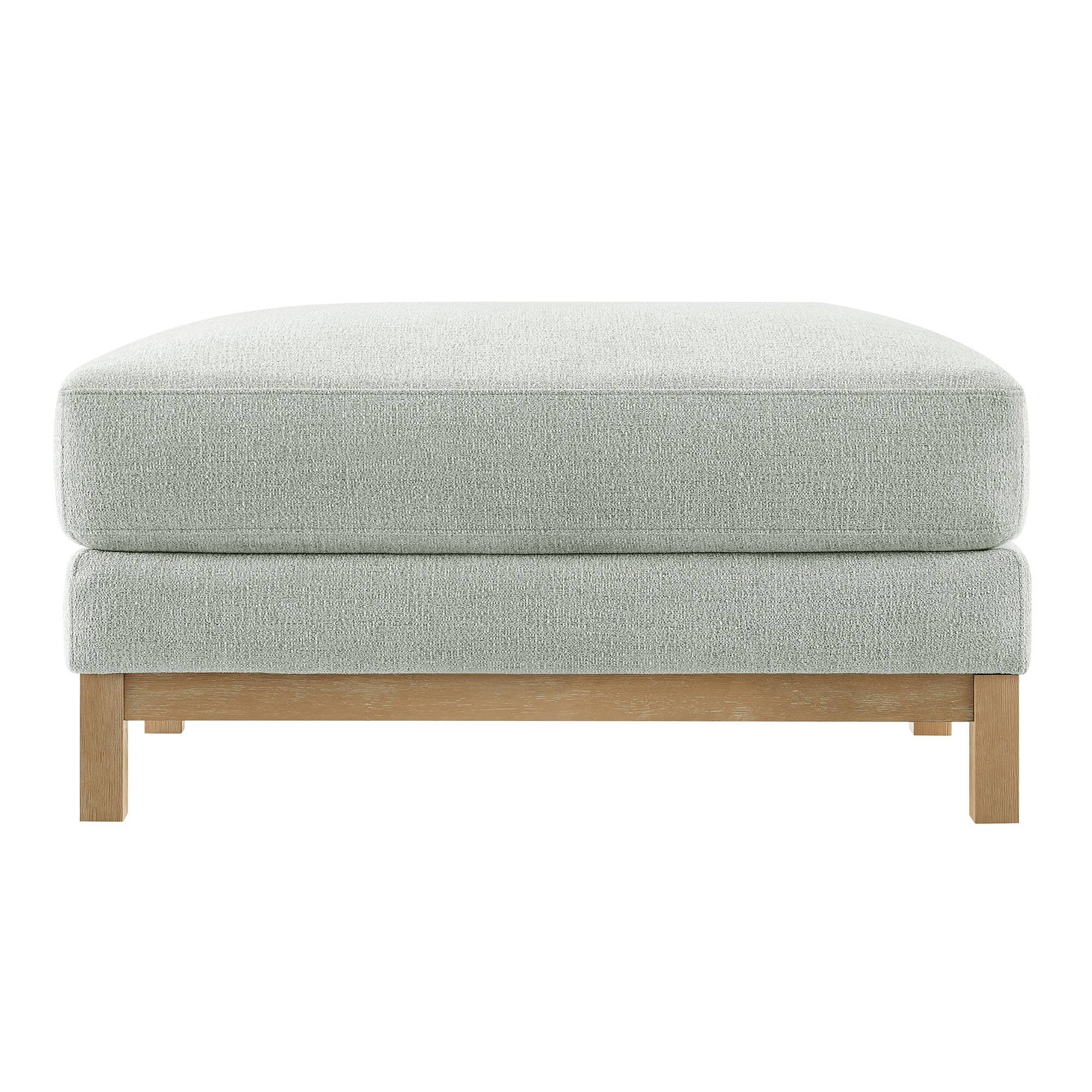 Alt View 4. Modway - Roscoe Upholstered Ottoman - Mist.