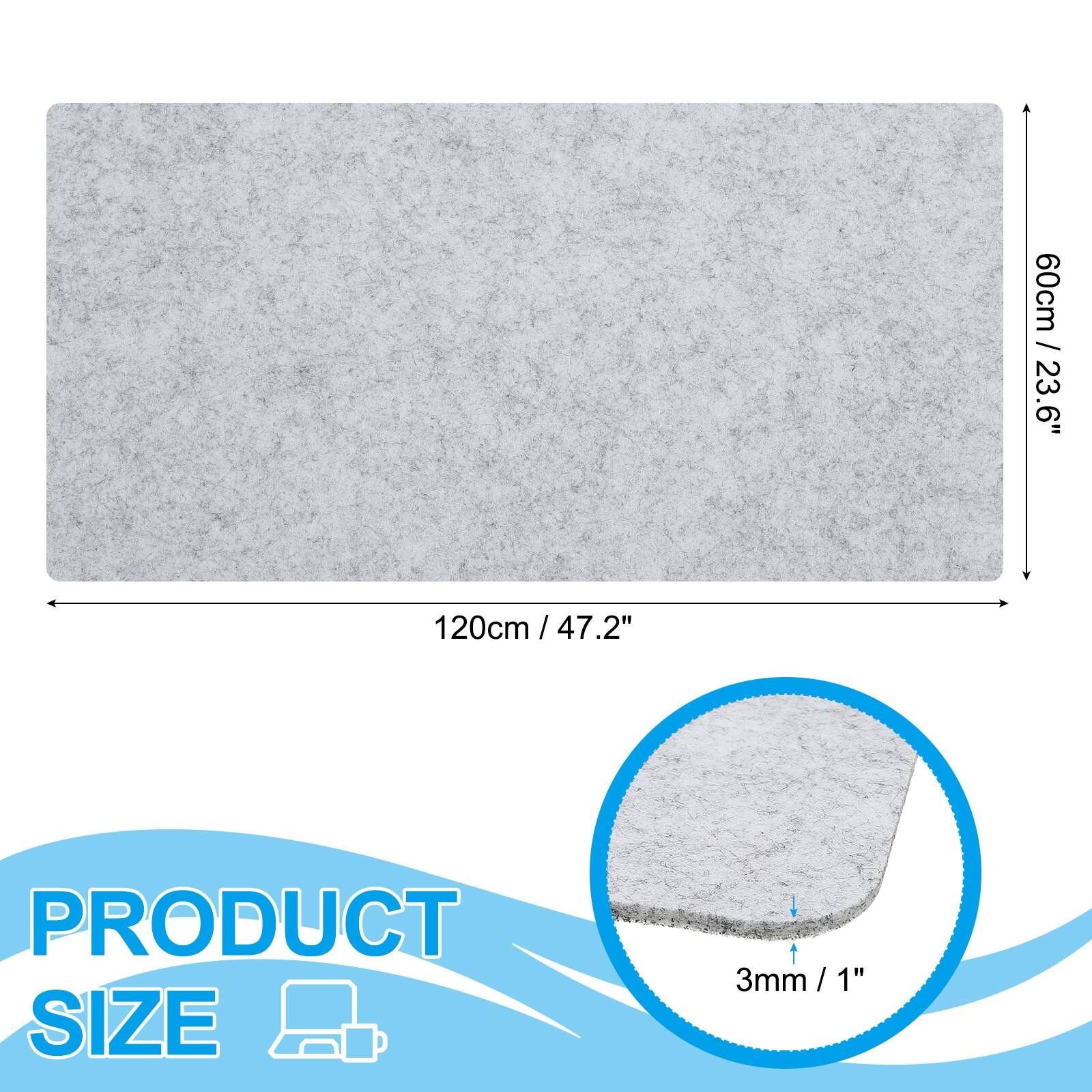 60cm / 23.6"  
120cm / 47.2"  
PRODUCT SIZE  
3mm / 1"