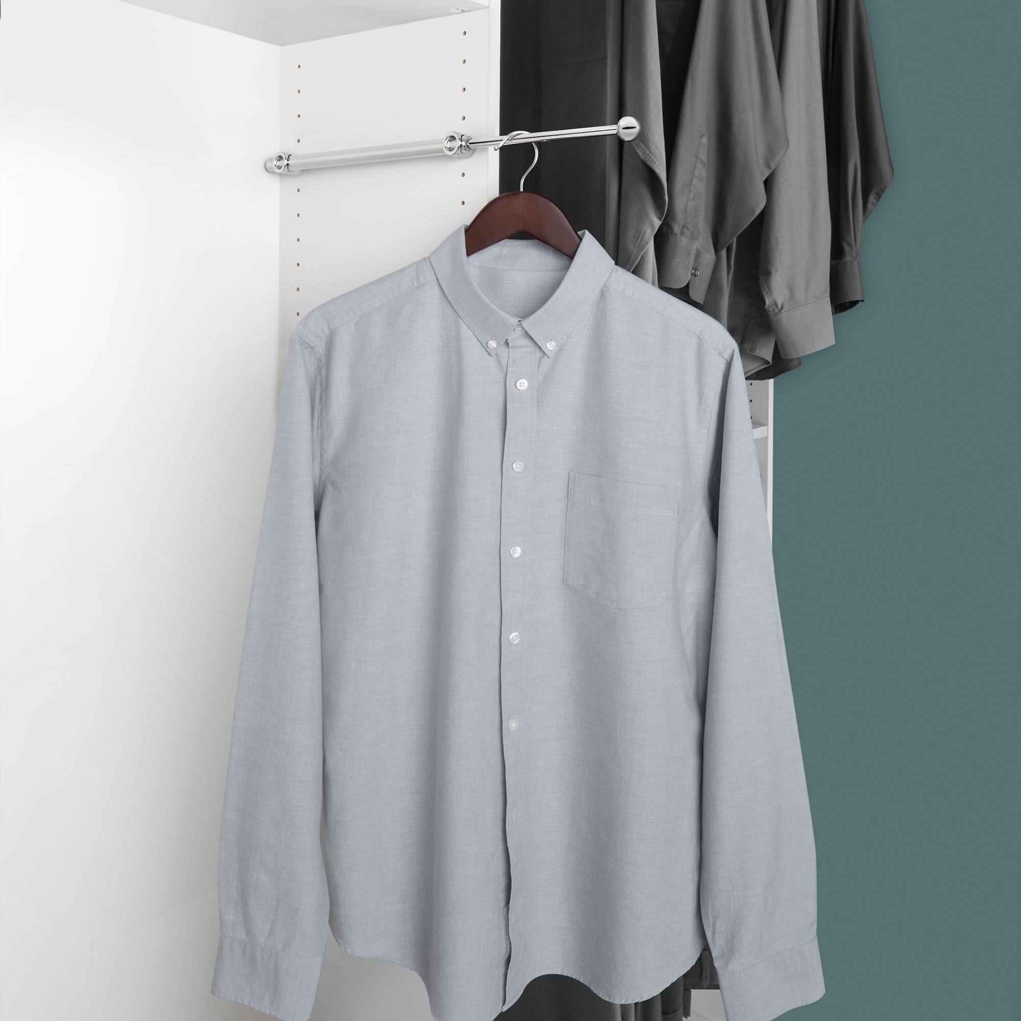 Alt View 10. Rev-A-Shelf - Rev-A-Shelf 14" Extendable Metal Closet Valet Rod, CVR-14-CR (2 Pack) - Silver.