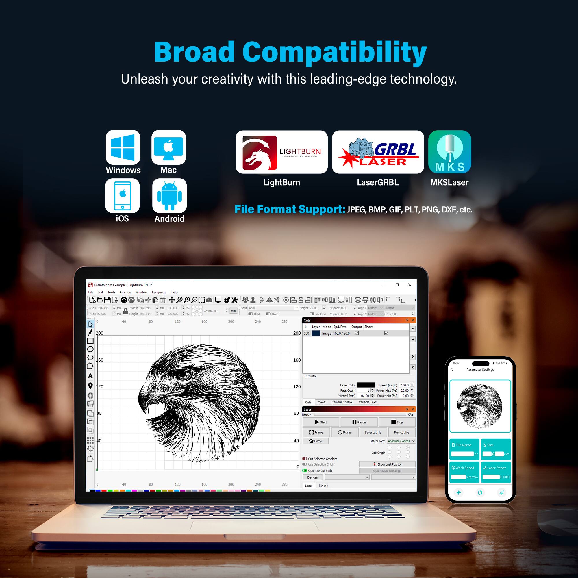Broad Compatibility Unleash your creativity with this leading-edge technology. Windows Mac LightBurn GRBL Laser MKS LaserGRBL MKSLaser iOS Android File Format Support: JPEG, BMP, GIF, PLT, PNG, DXF, etc. Tot.com Sans uig ... - is I - : - - - - - - - - : - - - - - - - -- - - 1 200 . - .. - - Pe - - - - - - - - - - - - - - - - - - - - - - - - - - - - - - - - - - - - - - - - - - - - - - - - - - - - - - - - - - - - - - - - - - - - - - - - - - - - - - - - - - - - - - - - - - - - - - - - - - - - - - - - - - - - - - - - - - - - - - - - - - - - - - - - - - - - - - - - - - - - - - - - - - - - - - - - - - - - - - - - - - - - - - - - - - - - - - - - - - - - - - - - - - - - - - - - - - - - - - - - - - - - - - - - - - - - - - - - - - - - - - - - - - - - - - - - - - - - - - - - - - - - - - - - - - - - - - - - - - - - - - - - - - - - - - - - - - - - - - - - - - - - - - - - - - - - - - - - - - - - - - - - - - - - - - - - - - - - - - - - - - - - - - - - - - - - - - - - - - - - - - - - - - - - - - - - - - - - - - - - - - - - - - - - - - - - - - - - - - - - - - - - - - - - - - - - - - - - - - - - - - - - -