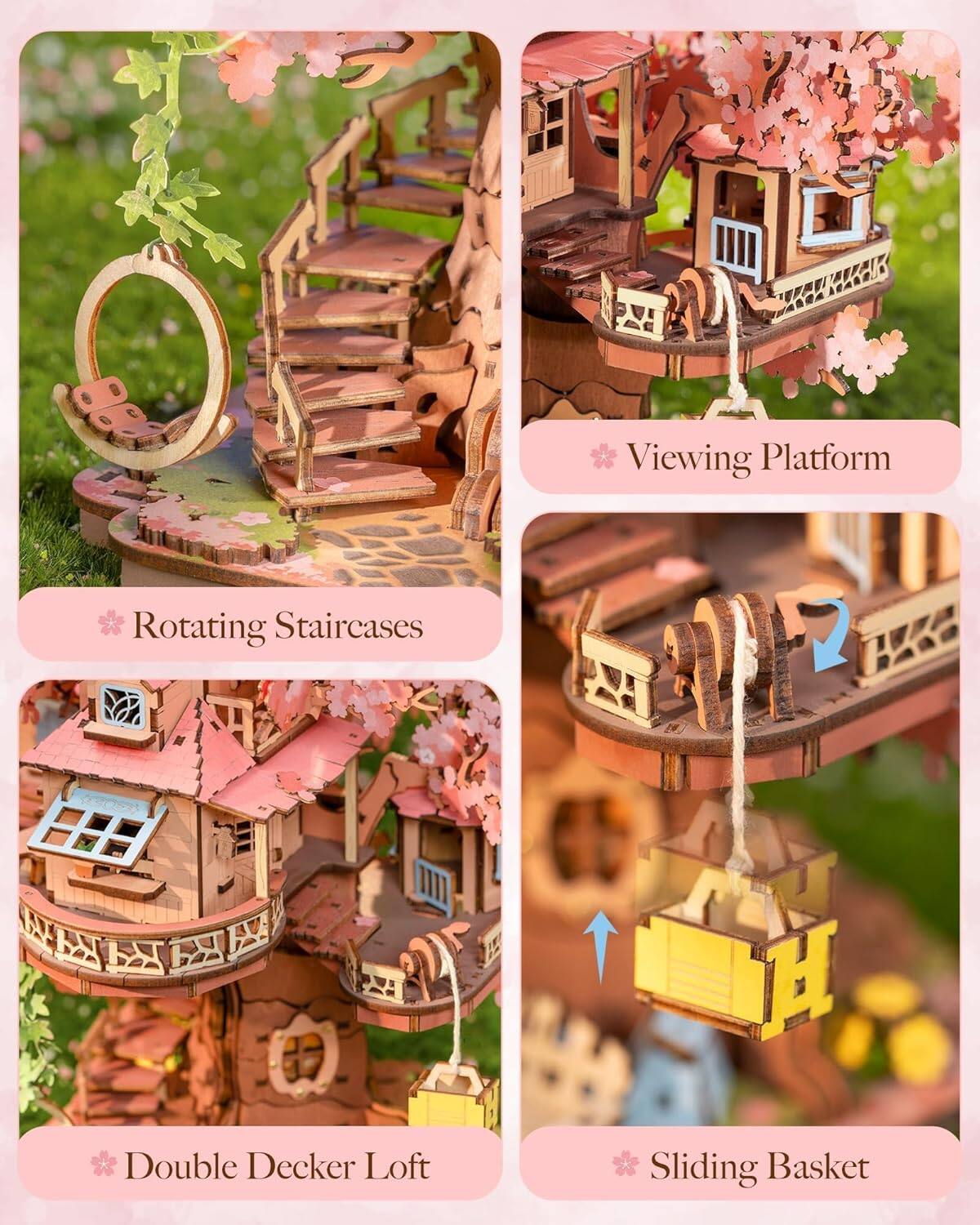 - Rotating Staircases
- Viewing Platform
- Double Decker Loft
- Sliding Basket