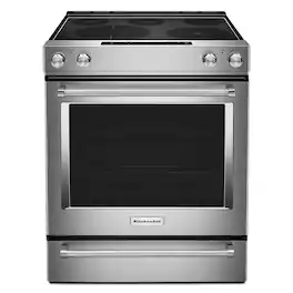 KitchenAid - 6.4 Cu. Ft. Self-Cleaning Slide-In Electric Convection Range - Stainless Steel