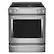 Front. KitchenAid - 6.4 Cu. Ft. Self-Cleaning Slide-In Electric Convection Range - Stainless steel.