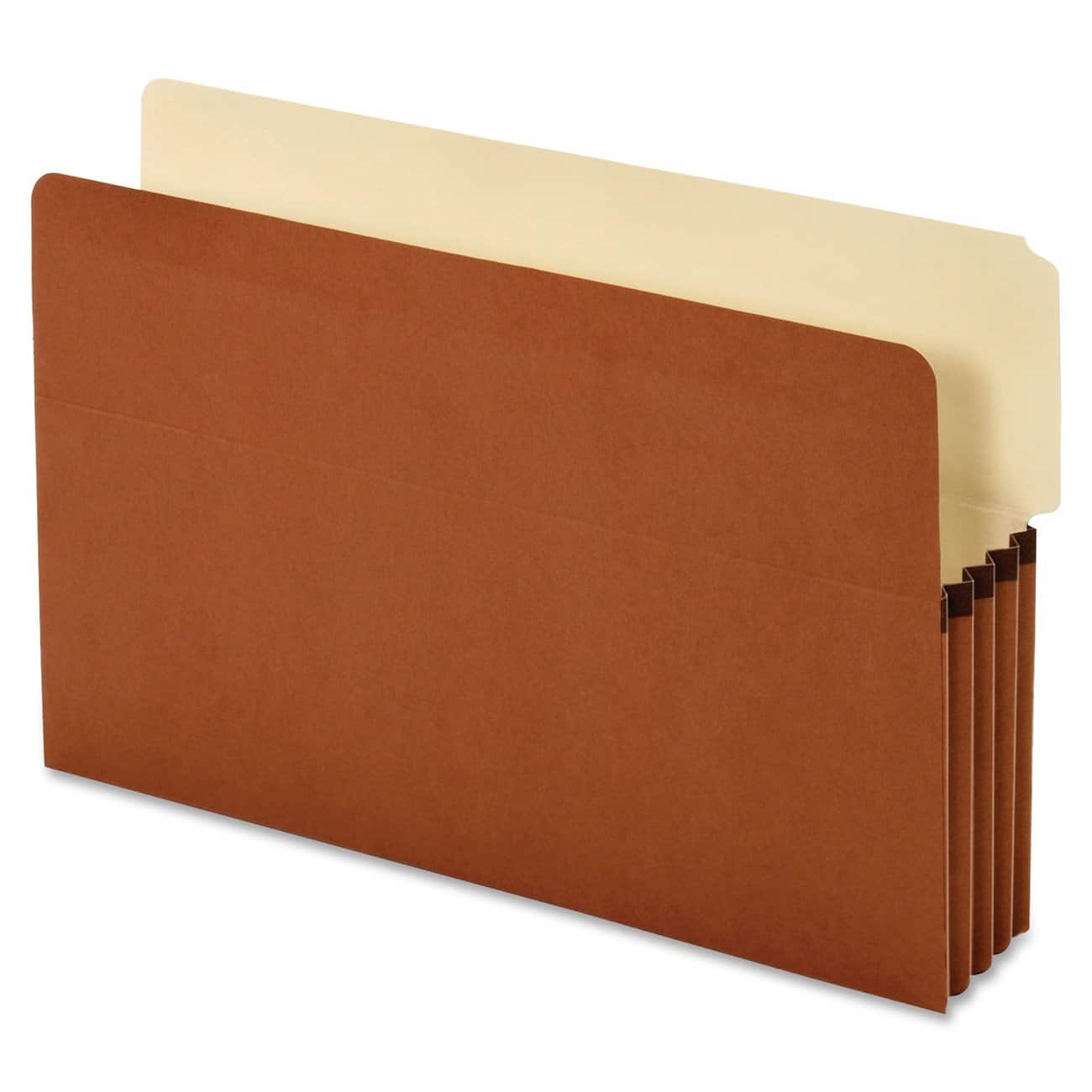 Tops Business Forms - End Tab FIle Pocket, 3.5" Expansion, Legal Size, Redrope, 10/Box
