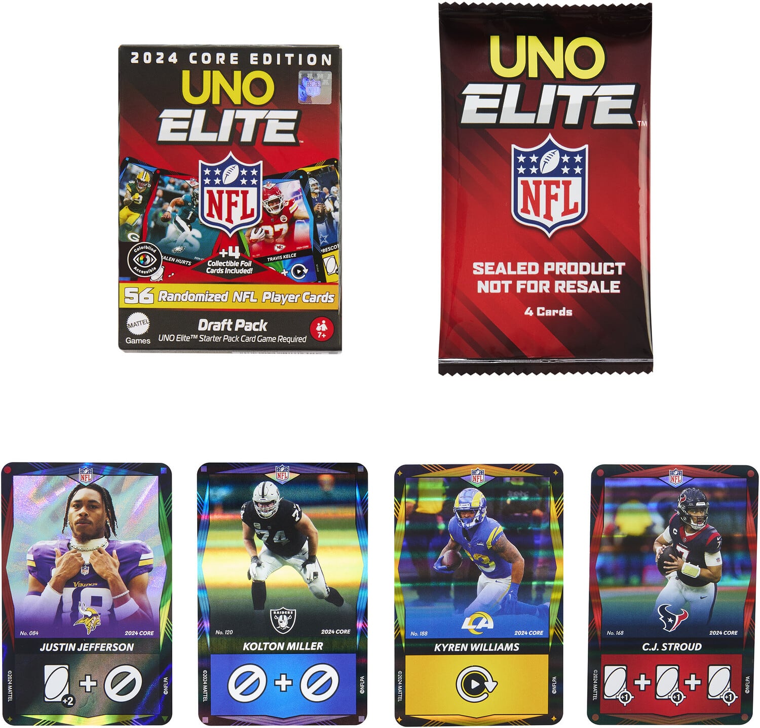 Games - UNO: Elite NFL 2024 Core Edition Draft Pack - COLLECTABLES - Mattel