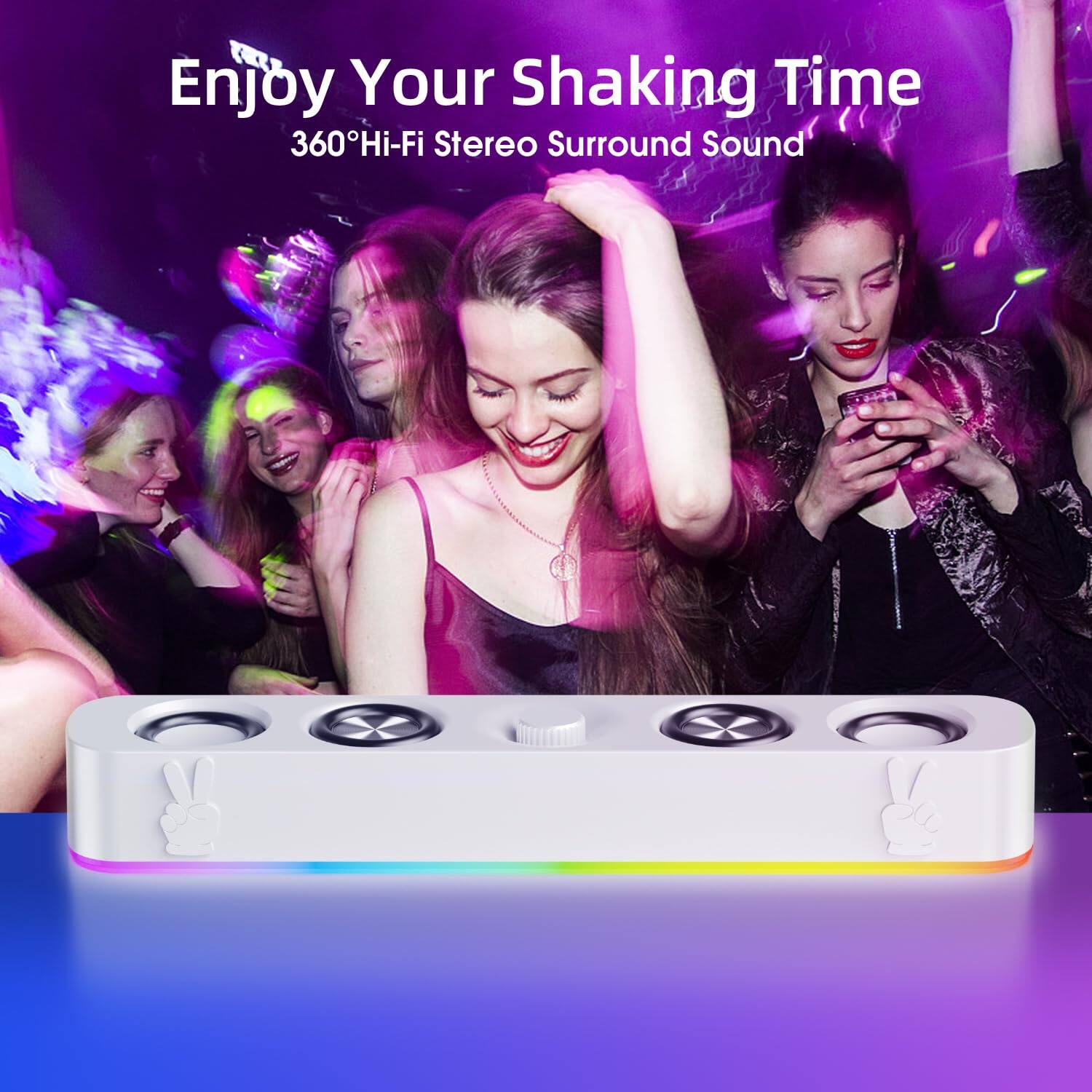 Enjoy Your Shaking Time  
360° Hi-Fi Stereo Surround Sound